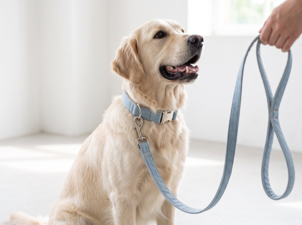 Blue Denim Leash for Pet Dogs