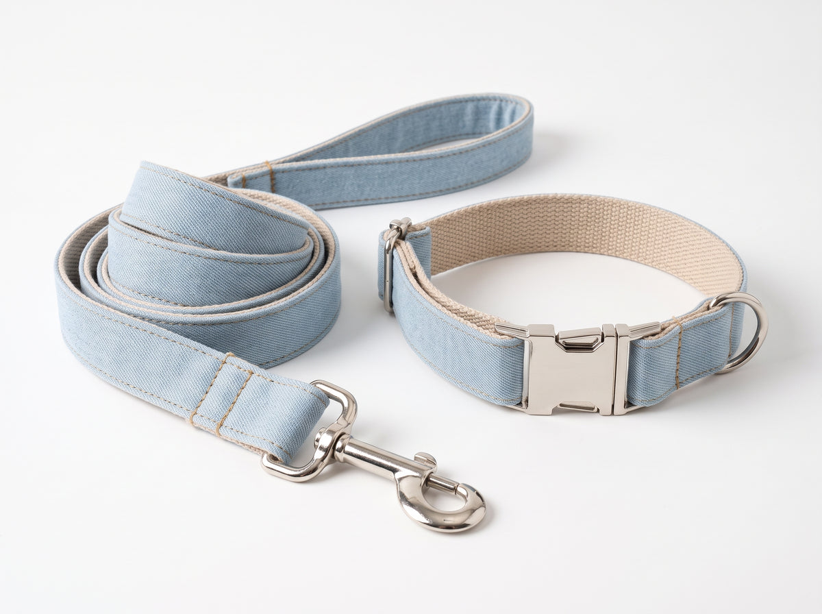 Blue Denim Leash for Pet Dogs